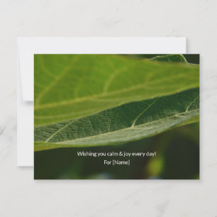 Zen Leaf Postcard – Personalised Nature GrPostcard