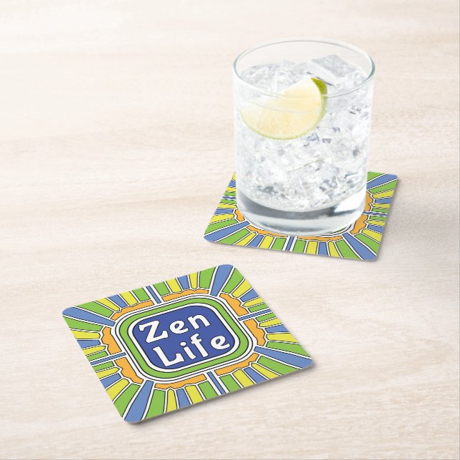 Zen Life for me Square Paper Coaster (Insitu)