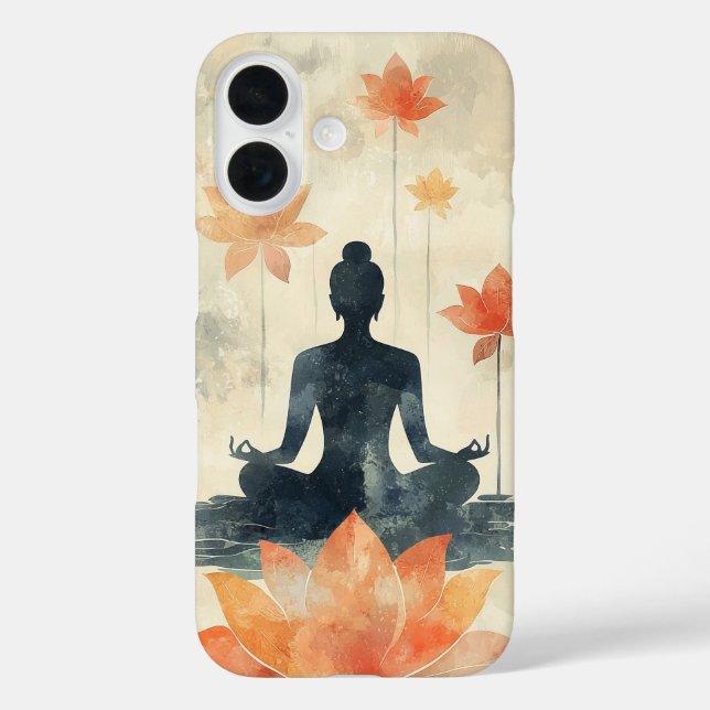 Zen Lotus Meditation Case-Mate iPhone Case (Back)