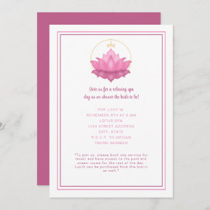 Zen Lotus Spa Day Invitation