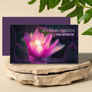 Zen Lotus Spiritual Meditation Yoga Instructor Business Card