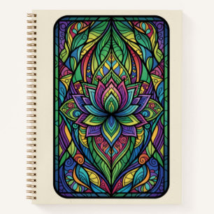 Zen Lotus Stained Glass Zentangle Journal