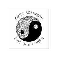 Zen Mandala Yin Yang Love Peace Hope Custom Name