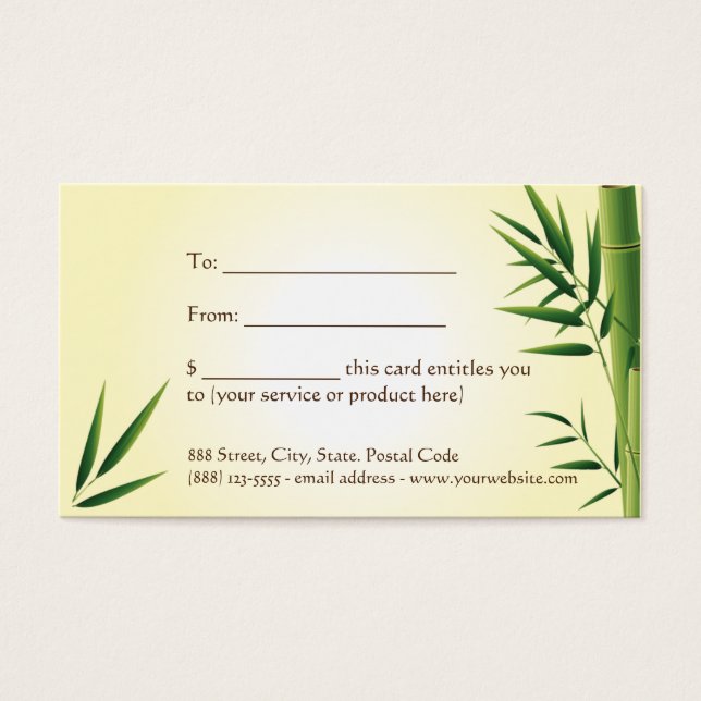 Zen Massage ı Gift card (Front)