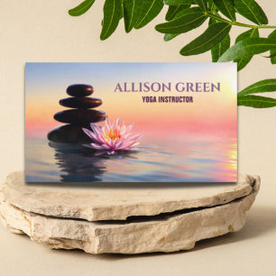 Zen Massage Therapy Meditation Yoga Instructor  Business Card