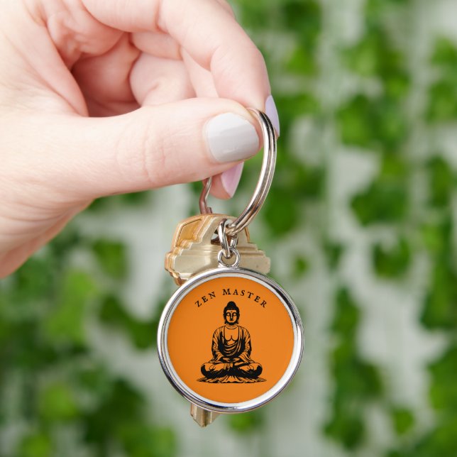 Zen Master - Buddha meditation Orange Key Ring (Hand)