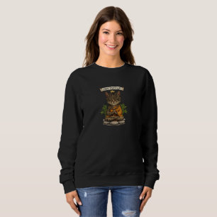 Zen Master Cat Funny Chill Grey Tabby Cat Gift  Sweatshirt