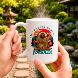 Zen Master Moment Bigfoot Meditation Retro Art Coffee Mug