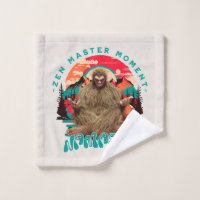 Zen Master Moment Bigfoot Meditation Retro Art