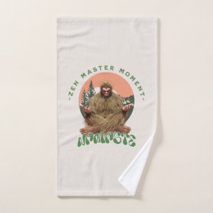 Zen Master Moment Namaste - Bigfoot Maditation Hand Towel