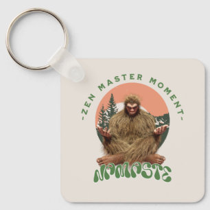 Zen Master Moment Namaste - Bigfoot Maditation Key Ring