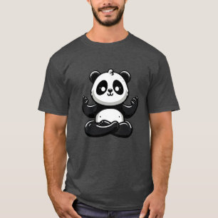 Zen Meditating Panda - Cute Animal Meditation Pose T-Shirt