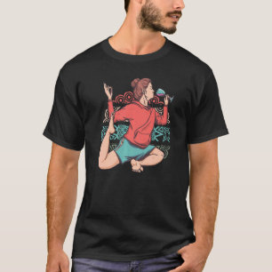 Zen Meditation Yoga Eka Pada Rajakapotasana Wine O T-Shirt
