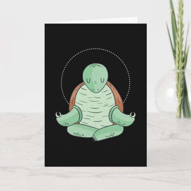 Zen Meditation Yoga Turtle Omm Gift Card (Front)