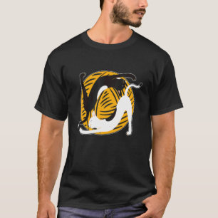 Zen Meditation Yoga Ying & Yang Cat Omm T-Shirt