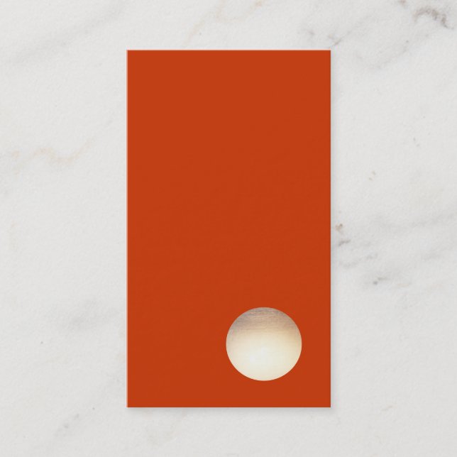 Zen Minimalist Faux Gold Foil Circle Cool Creative Business Card (Front)