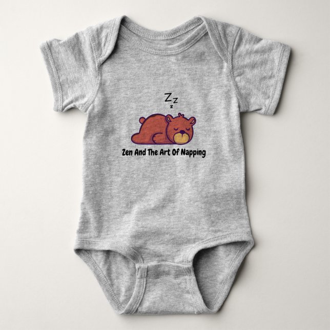 Zen Napping Baby Bodysuit (Front)