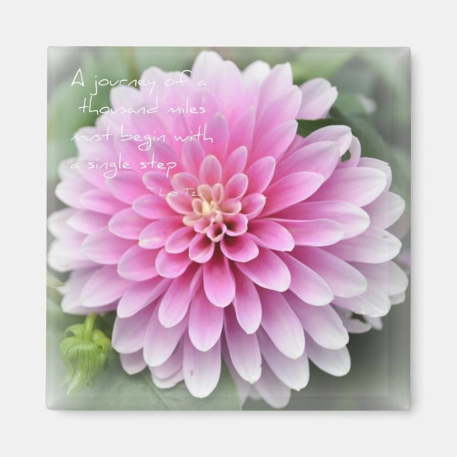 Zen of Simplicity Dahlia Magnet (Front)