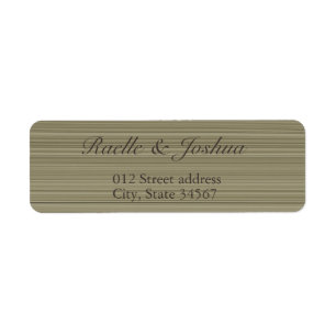 Zen olive green khaki stripes return address label