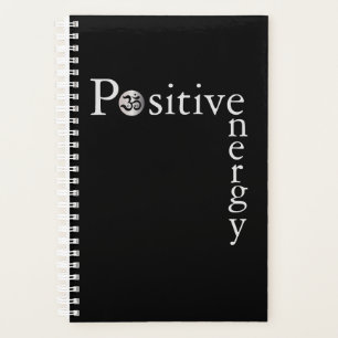 Zen Om Positive Energy Minimalist Black And White Planner