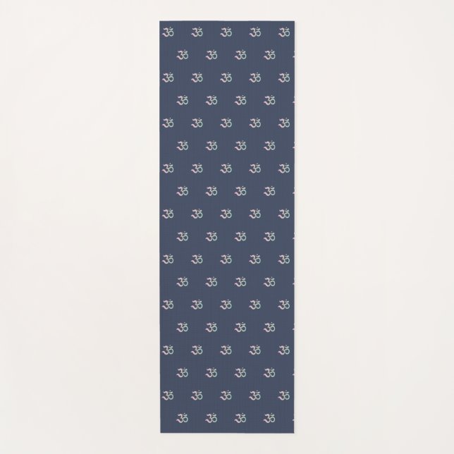 Zen Om symbol navy blue Yoga Mat (Front)