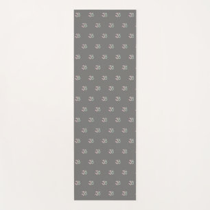 Zen Om symbol pattern grey Yoga Mat