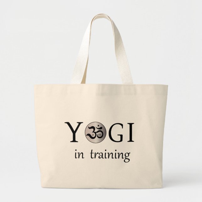 Zen om yogi yoga casual everyday shopping tote bag (Front)