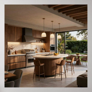 Zen Outdoor Kitchen Concept Poster