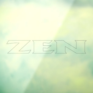 Zen outline see-thru window cling front stick