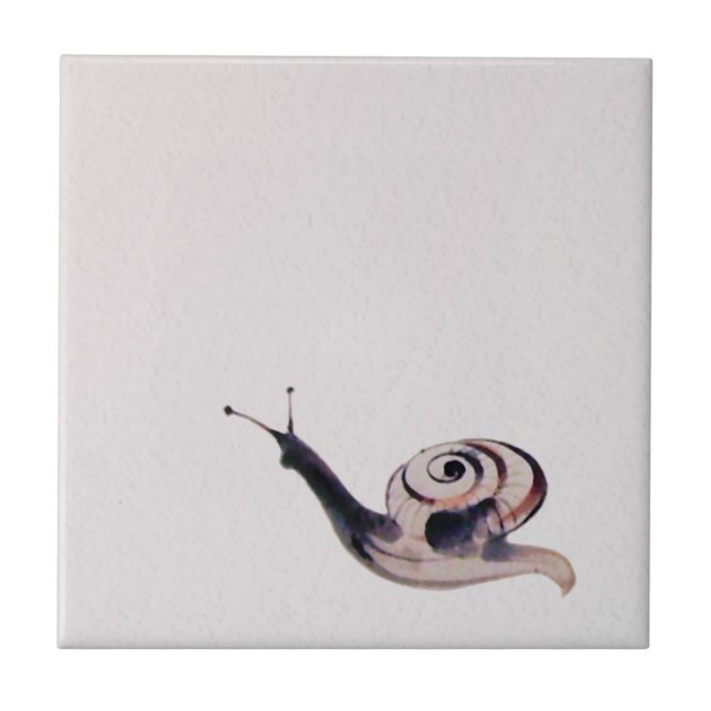 Zen painting snail tile (Front)