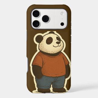 Zen Panda Sticker – Relaxed Cartoon Bear in Casual