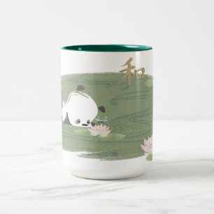 Zen Panda Water Lily Mug