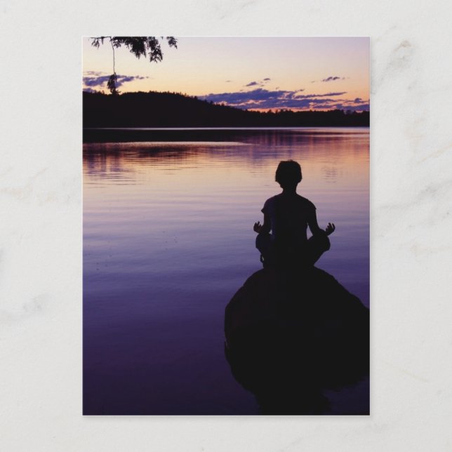Zen peace yoga stillness meditation nature postcard (Front)