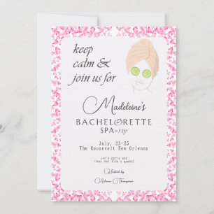 Zen Pool & Spa Weekend Getaway Bachelorette Party Invitation