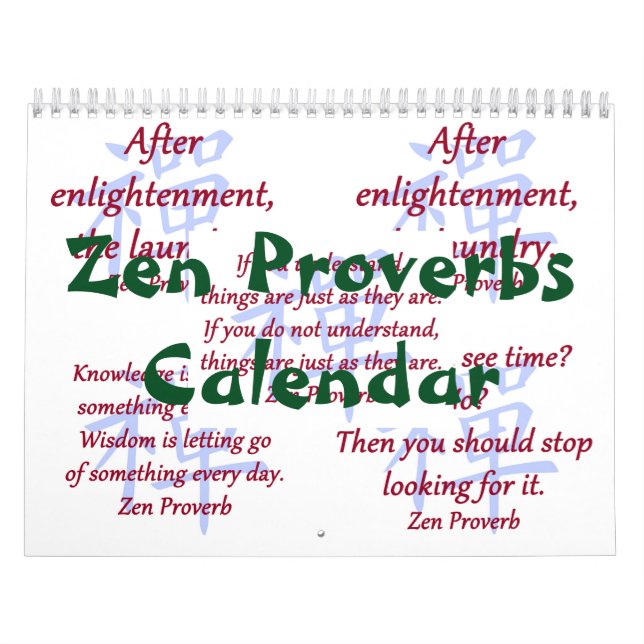 Zen Proverbs Calendar (Cover)