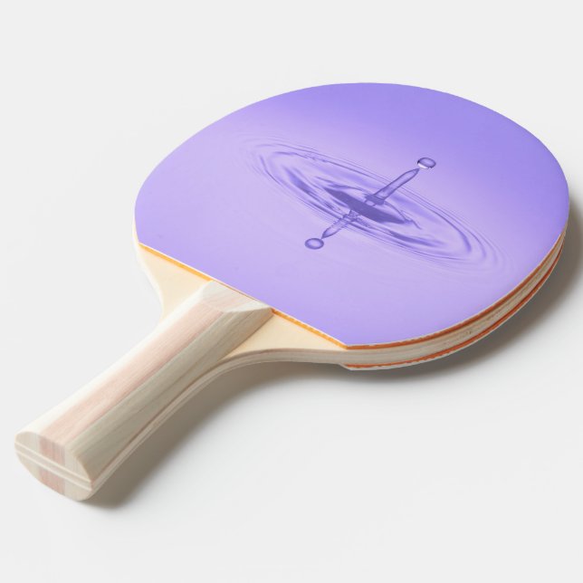 Zen Purple Water Drop Ocean Love Peace Inspiration Ping Pong Paddle (Back Angle)