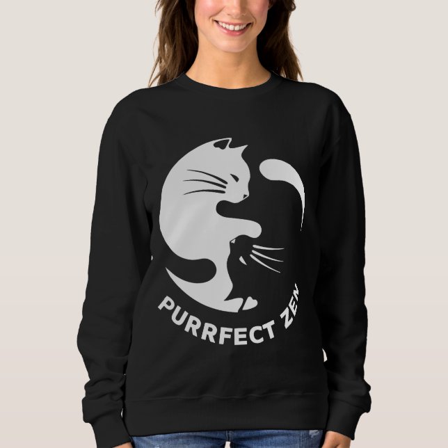Zen Purrfect Zen Relaxed Fit Sweatshirt (Front)