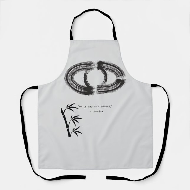 Zen Quote: Wisdom and Meditation Apron (Front)