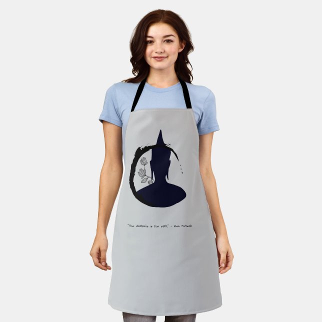Zen Quote: Wisdom and Meditation  Apron (Worn)