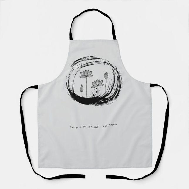 Zen Quote: Wisdom and Meditation Apron (Front)