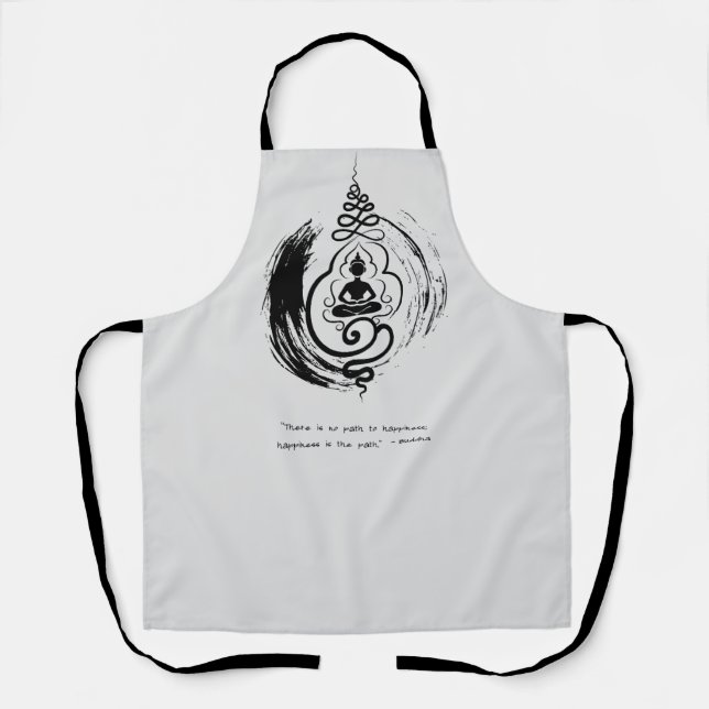 Zen Quote: Wisdom and Meditation Apron (Front)