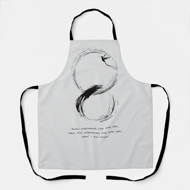 Zen Quote: Wisdom and Meditation Apron (Front)