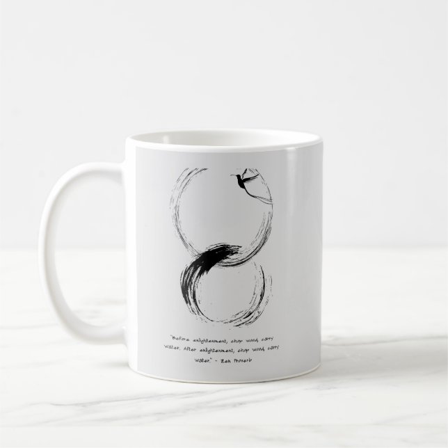 Zen Quote: Wisdom and Meditation Coffee Mug (Left)