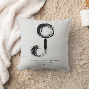 Zen Quote: Wisdom and Meditation Cushion