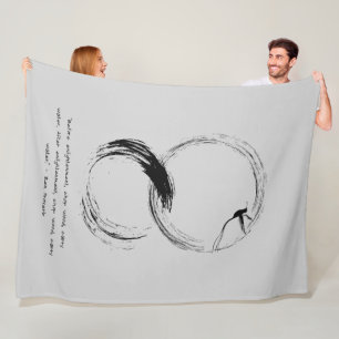 Zen Quote: Wisdom and Meditation Fleece Blanket
