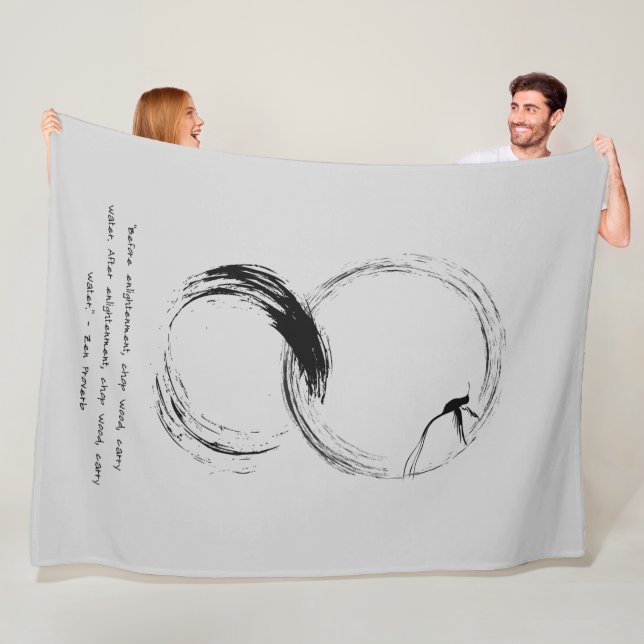 Zen Quote: Wisdom and Meditation  Fleece Blanket (In Situ)