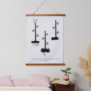 Zen Quote: Wisdom and Meditation  Hanging Tapestry
