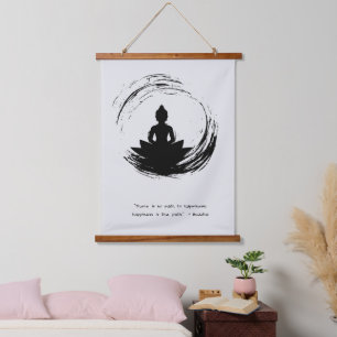 Zen Quote: Wisdom and Meditation Hanging Tapestry
