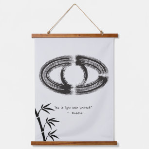 Zen Quote: Wisdom and Meditation Hanging Tapestry