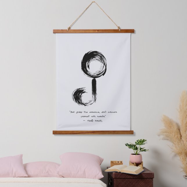 Zen Quote: Wisdom and Meditation  Hanging Tapestry (Bedroom)